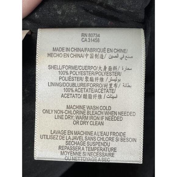 BCBGeneration Dress Womens XS Black Multi Cold Shoulder V-Neck Floral K0L6H109 - Picture 8 of 12